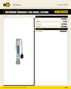Bomba Sumergible TORNADO KIN58-4 1/2 HP para Norias, Cisternas y Pozos Profundos · specs