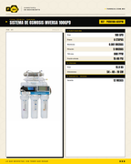 Sistema de Ósmosis Inversa 6 Etapas con UV y Bomba PURIKOR 100 GPD · specs