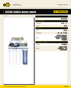 Sistema de Ósmosis Inversa 6 Etapas + UV — 200 GPD PURIKOR · specs
