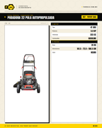 Podadora Autopropulsada 22" 223cc 3 en 1 - Kawashima Pro · specs