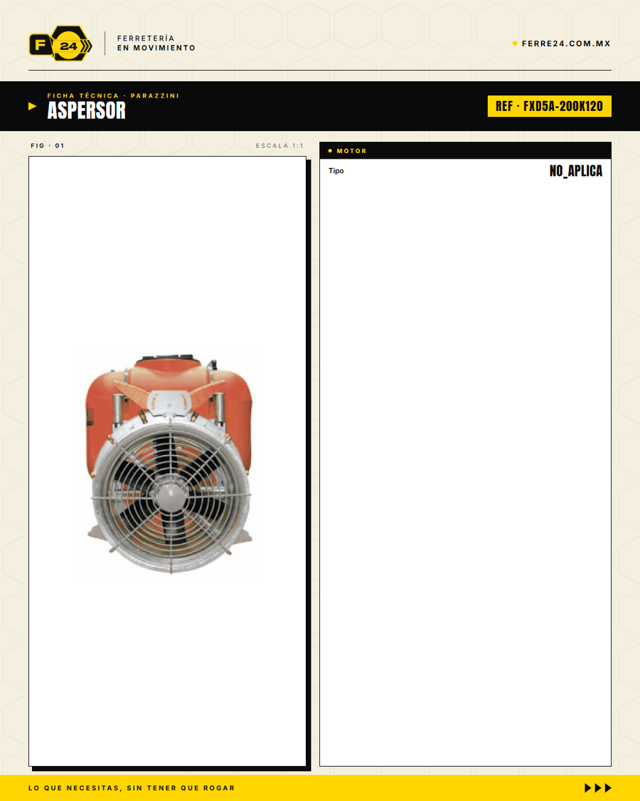 Aspersor Parazzini 200 L Kit Flecha Cardán 120 cm para Tractor 25 HP · specs