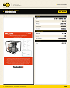 Motobomba Takashi 13 HP — 4", 44 kg · specs