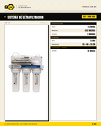 Sistema de Ultrafiltración PURIKOR 6 Etapas + UV PHILIPS · specs