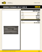 Generador Estacionario a Gas LP/GN 10 kW — Arranque Automático con ATS | Parazzini Pro GP10000GAS · specs