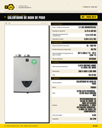 Calentador de Paso TAKAGI TKGHE-38-IP — Gas LP, 38 L/min, Ultra Alta Eficiencia · specs