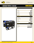 Generador Portátil 2500W ENERWELL — Motor 4T 6.5HP, 110/220V · specs