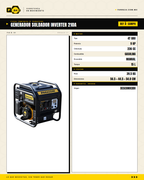 Generador Soldador BAKARAC250 — ficha técnica