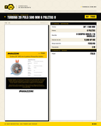 Turbina de Aspersión Parazzini TFQS5 — 20" (500 mm), 6 Paletas · specs