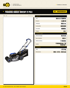 Podadora Autopropulsada 21" — 180 cc, Chasis de Acero y Triturado · specs